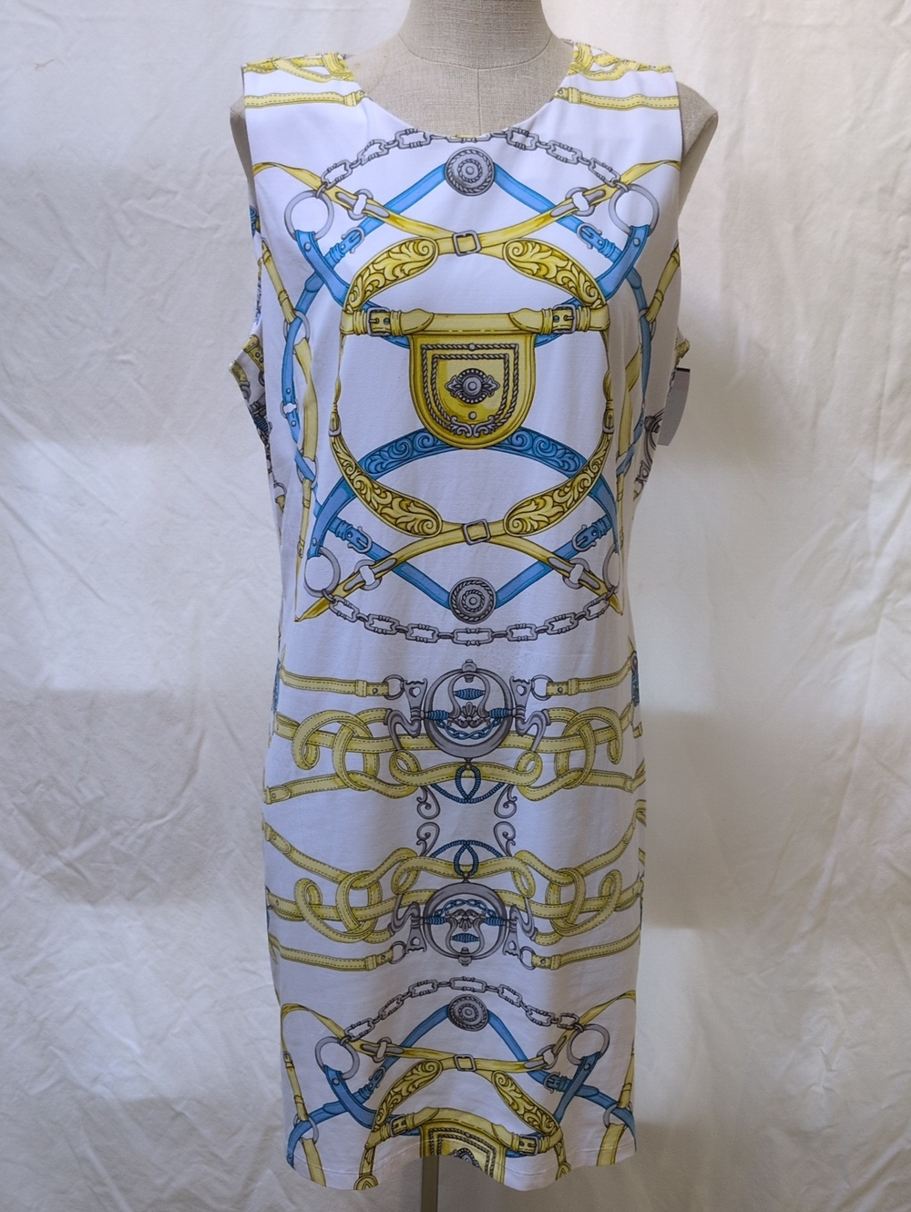J. McLaughlin Sophia Equestrian Print S/Less Dress In Catalina Cloth